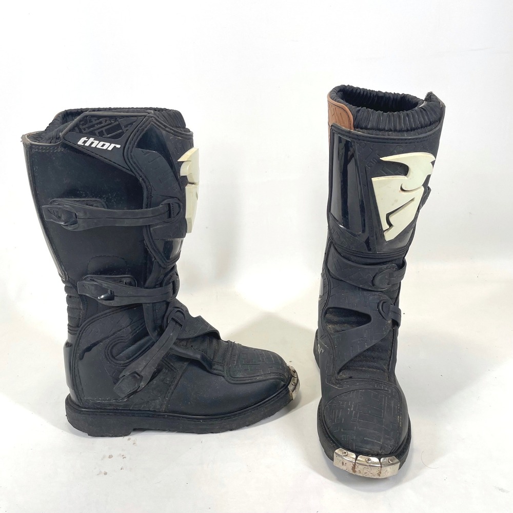 Thor Blitz Mens Motocross Boots Black Size 7 MX Dirt Bike Off-Road Riding Gear
